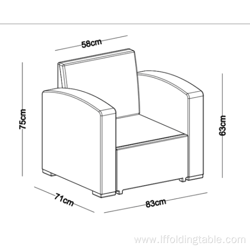 4 Seater PP Outdoor Sofa Set